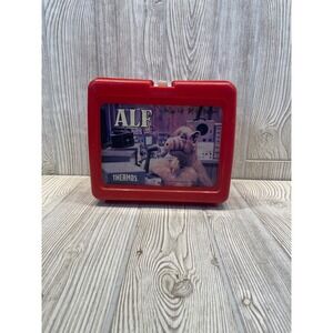 Vintage 1987 ALF Red Plastic Lunch Box Thermos Brand No Thermos 80s TV Show